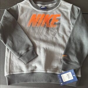 Nike Kids Gray and Orange Sweater